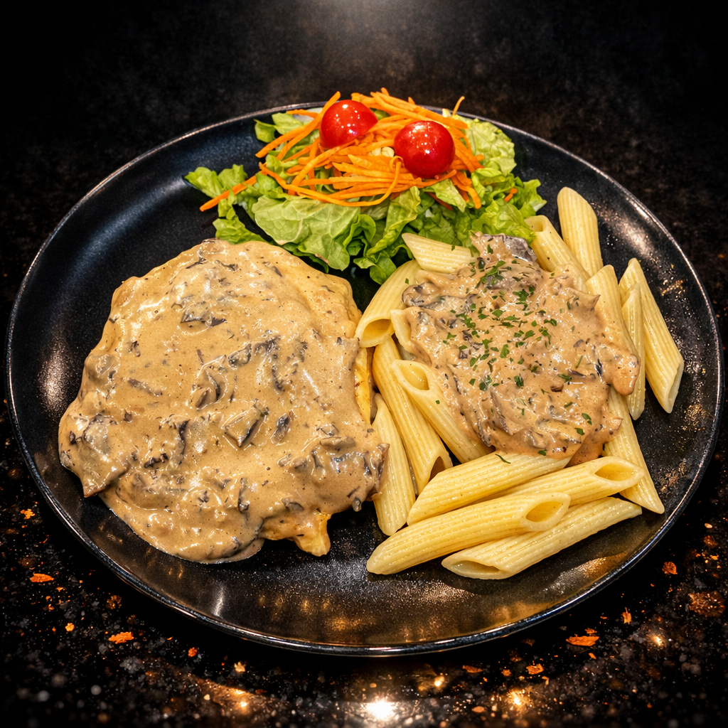 ASSIETTE ESCALOPE FORESTIÈRE
